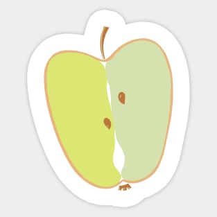 Art apple green Sticker